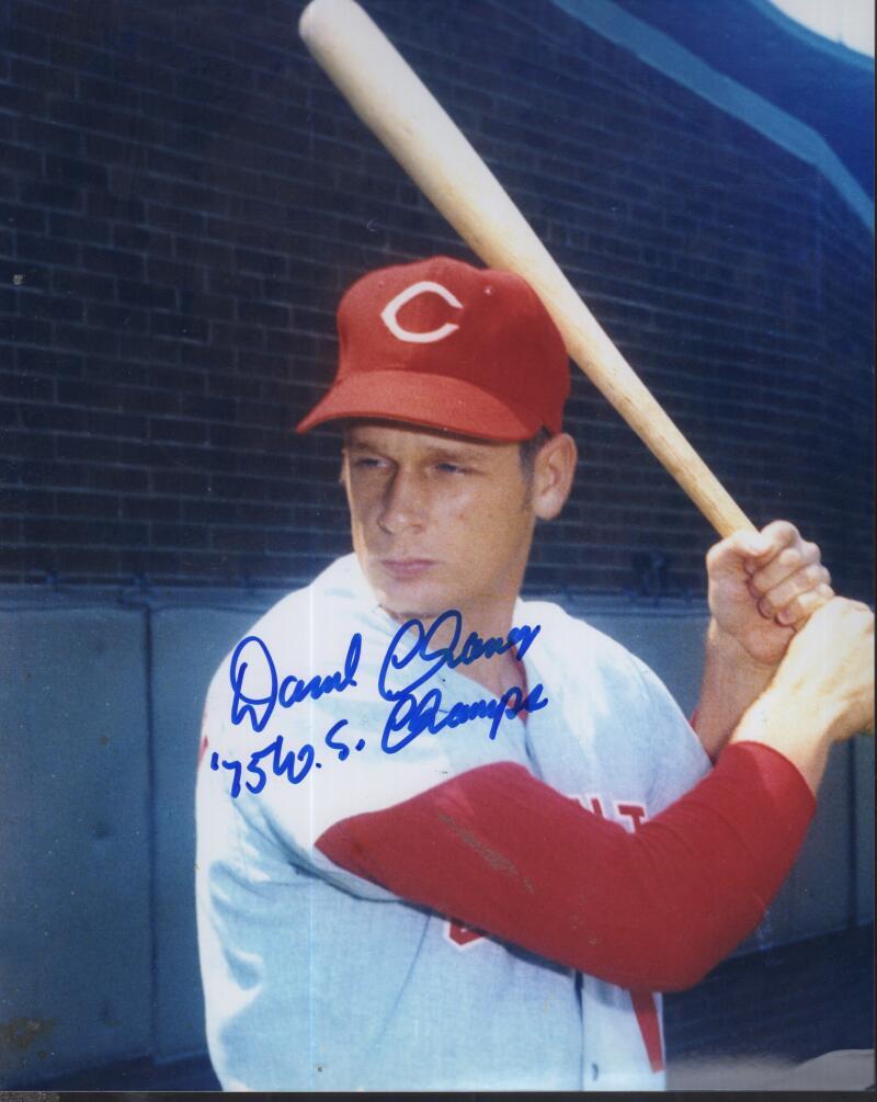 DARREL CHANEY 75 WS CHAMPS  CINCINNATI REDS  SIGNED 8X10 PHOTO W/ COA