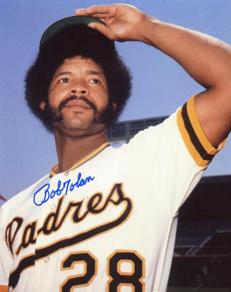 BOBBY TOLAN SAN DIEGO PADRES SIGNED AUTOGRAPHED 8X10 PHOTO W/COA