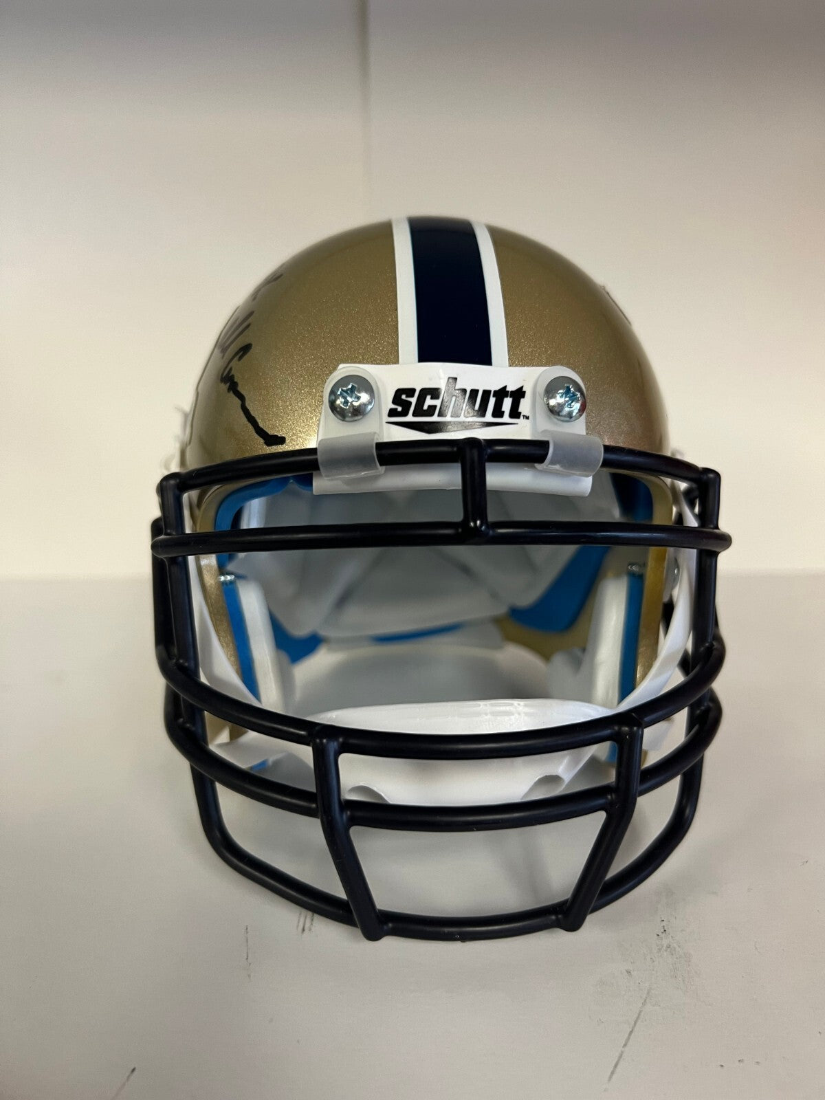 HUGH GREEN PITT PANTHERS SIGNED AUTOGRAPHED AUTO SCHUTT MINI HELMET BECKETT
