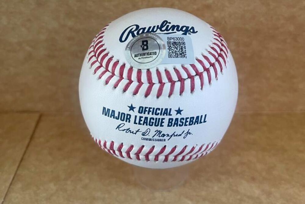 HERM WINNINGHAM REDS 1990 WS CHAMPS SIGNED AUTO M.L. BASEBALL BECKETT AUTH