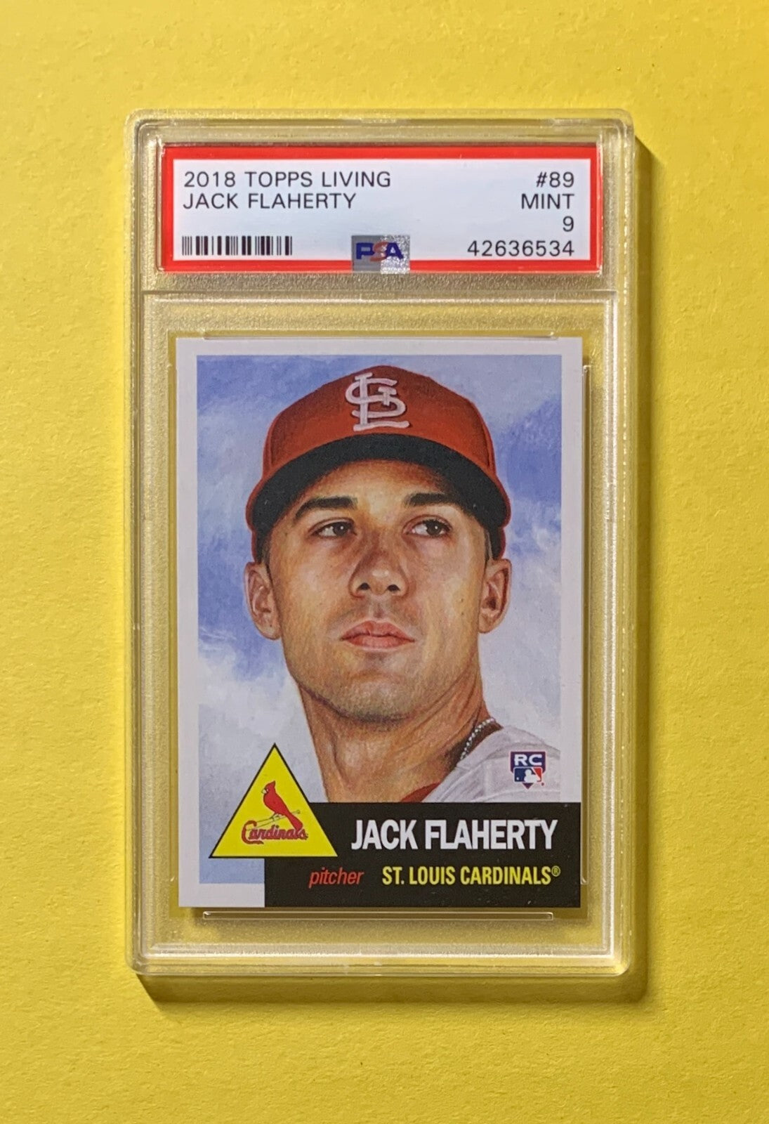 2018 TOPPS LIVING JACK FLAHERTY #89 PSA MINT 9 CARDINALS