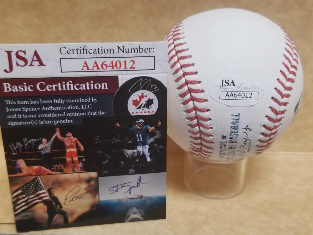J.D. MARTINEZ BOSTON RED SOX SIGNED AUTO M.L. BASEBALL JSA AA64012