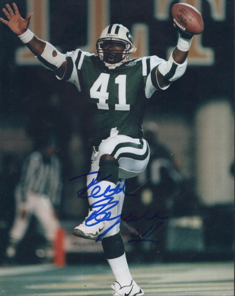 KEITH BYARS JETS  SIGNED AUTOGRAPHED 8X10 PHOTO W/ COA