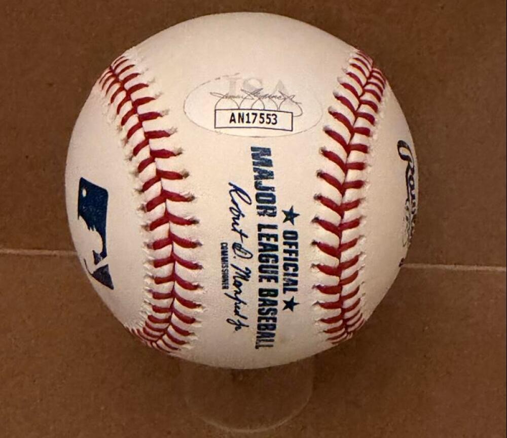 CLAY CARROLL 1980 REDS HOF  SIGNED AUTO M.L. BASEBALL JSA AUTH