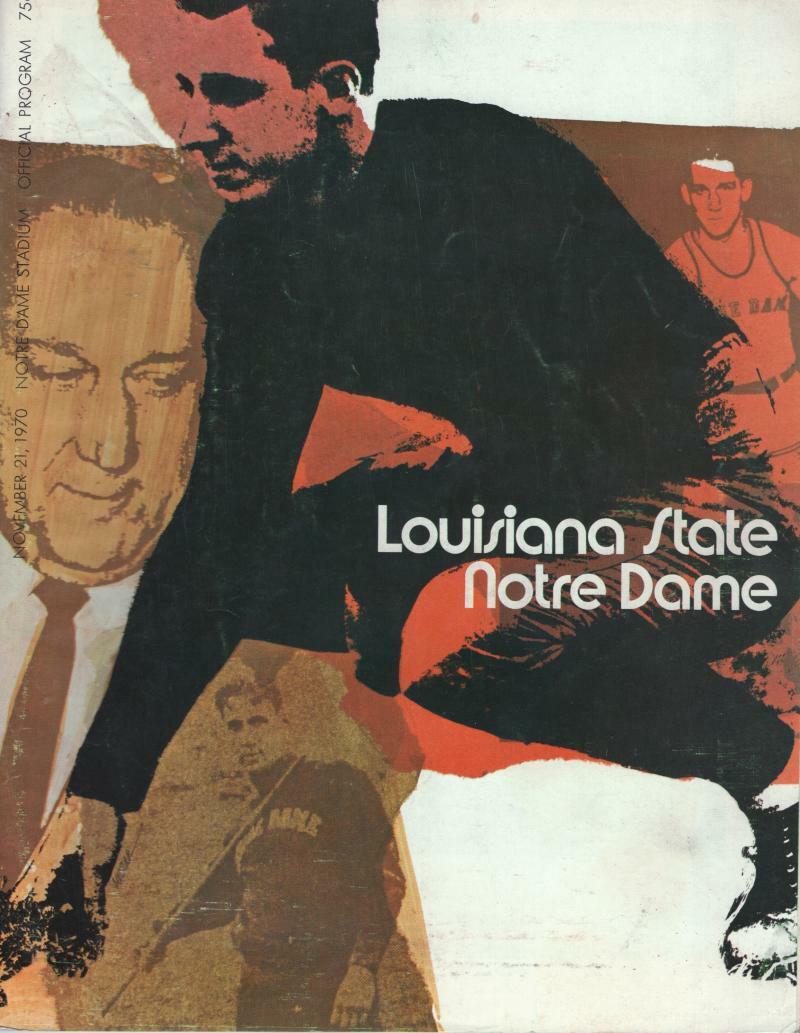 LOUISIANA STATE NOTRE DAME 11/21/70 OFFICIAL VINTAGE PROGRAM