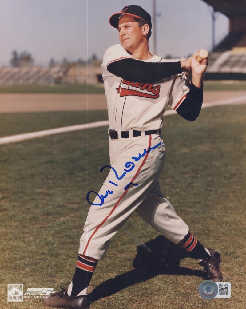 AL ROSEN INDIANS SIGNED AUTOGRAPHED 8X10 PHOTO BECKETT BJ031213