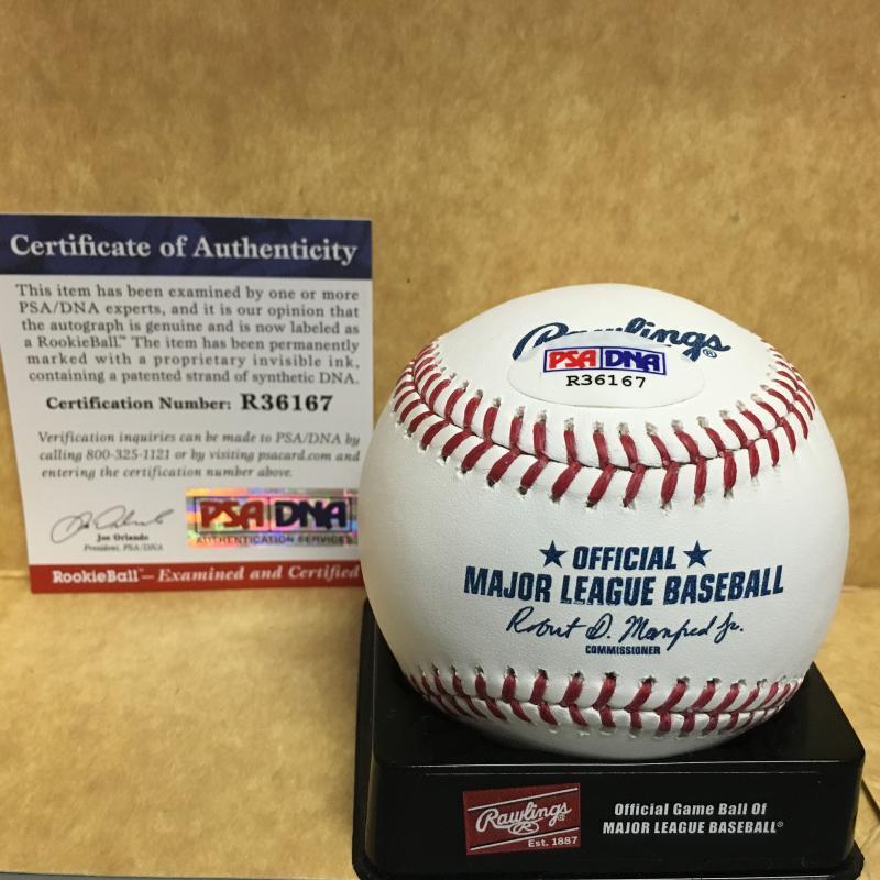 JHAILYN ORTIZ PHILADELPHIA PHILLIES M.L. SIGNED BASEBALL PSA R36167
