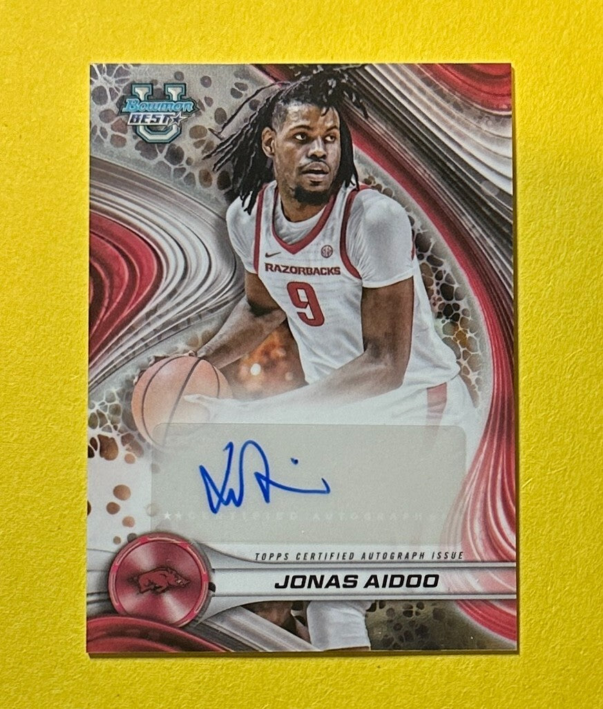 2024-25 BOWMAN'S BEST JONAS AIDOO AUTOGRAPH #B24-JA ARKANSAS