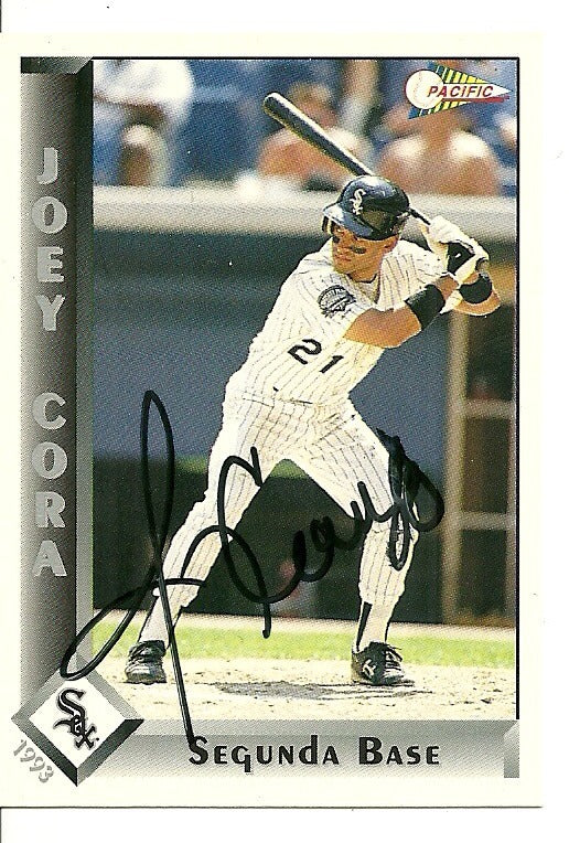 JOEY CORA CHICAGO WHITE SOX SIGNED AUTO 1993 PACIFIC CARD #68 W/COA