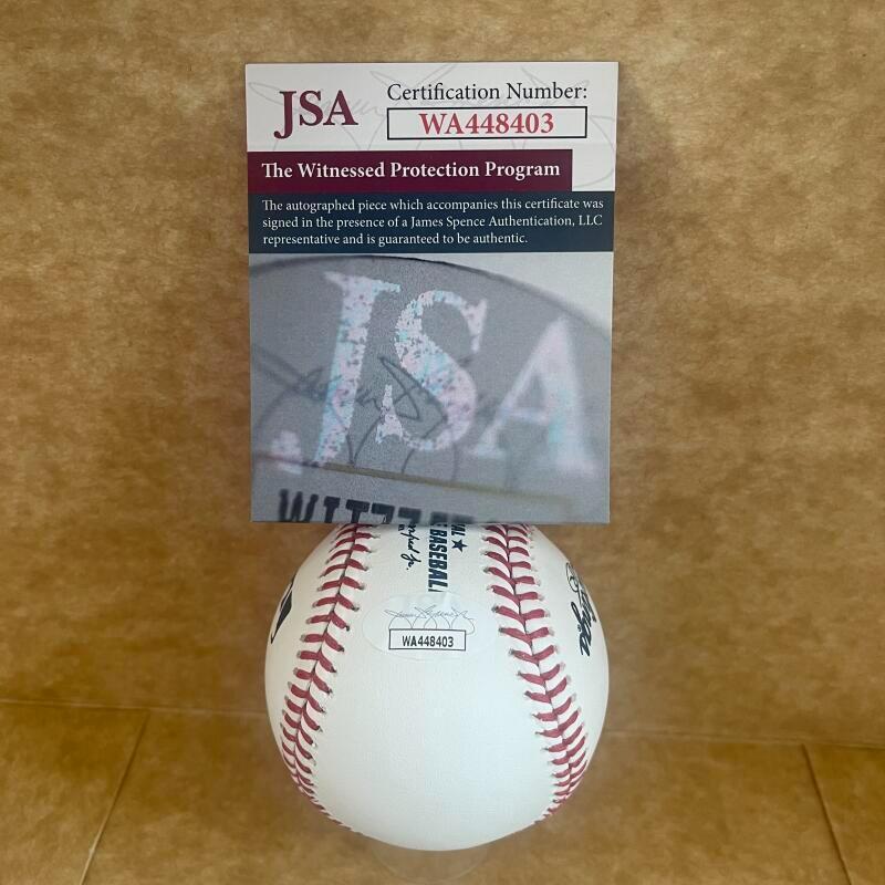VINCE COLEMAN CARDINALS 1985 NL ROY SIGNED AUTO M.L. BASEBALL JSA WA448403