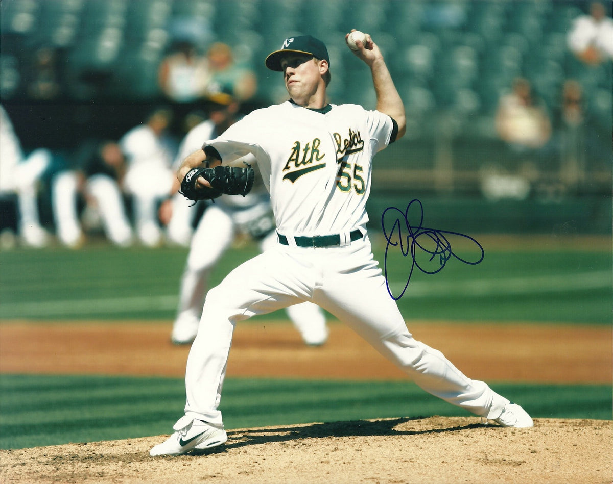 JOSH OUTMAN OAKLAND ATHLETICS SIGNED AUTOGRAPHED 8x10 PHOTO W/COA HORIZONTAL