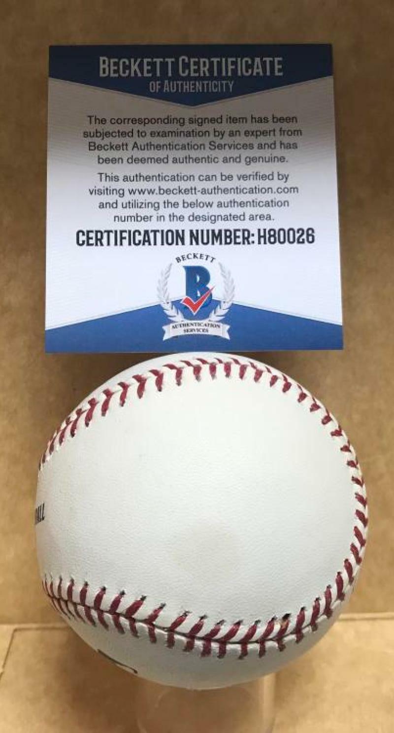 ROGER NELSON KC ROYALS 1969-72 SIGNED M.L. BASEBALL BECKETT H80026