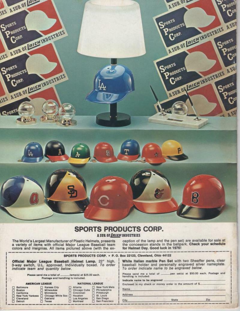 1976 LOS ANGELES DODGERS PROGRAM DAVEY LOPES COVER GREAT CONDITION