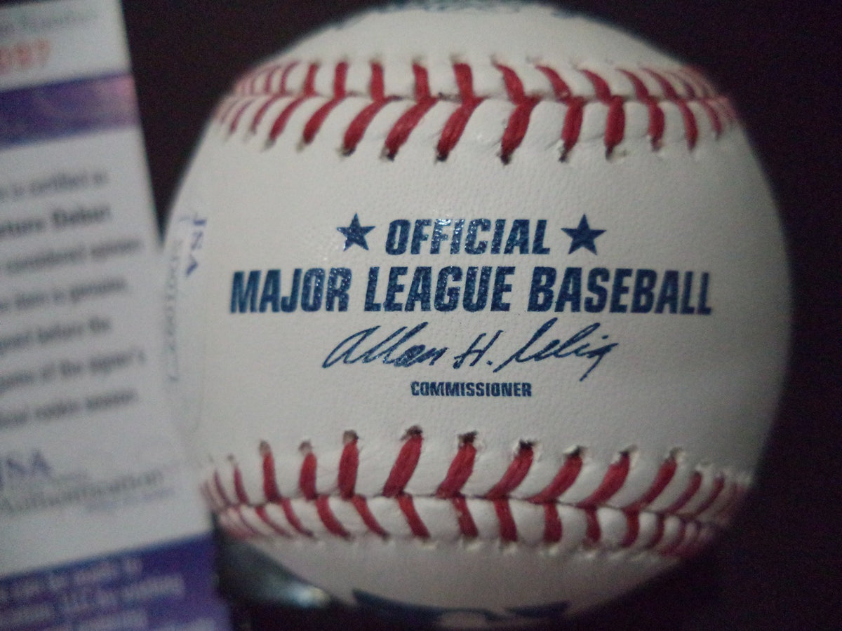 JUSTIN NICOLINO MIAMI MARLINS SIGNED ML BASEBALL SIGNATURE DEBUT JSA COA SD01054