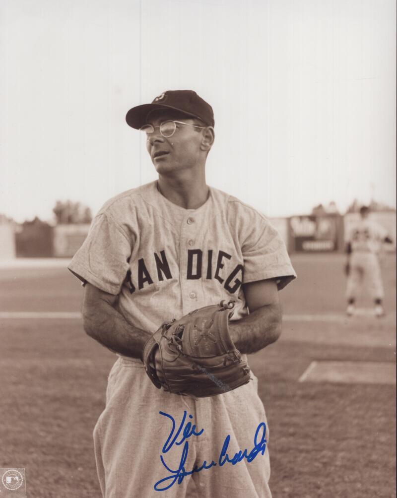 VIC LOMBARDI SAN DIEGO PADRES   SIGNED AUTOGRAPHED  8X10 PHOTO W/ COA