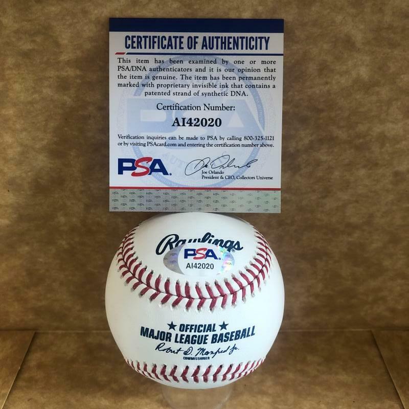 MARC MULDER OAKLAND A'S/ST. LOUIS CARDINALS SIGNED M.L. BASEBALL PSA AI42020