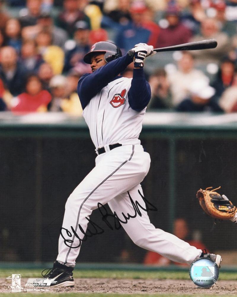ELLIS BURKS CLEVELAND INDIANS SIGNED AUTOGRAPHED 8X10 PHOTO W/COA