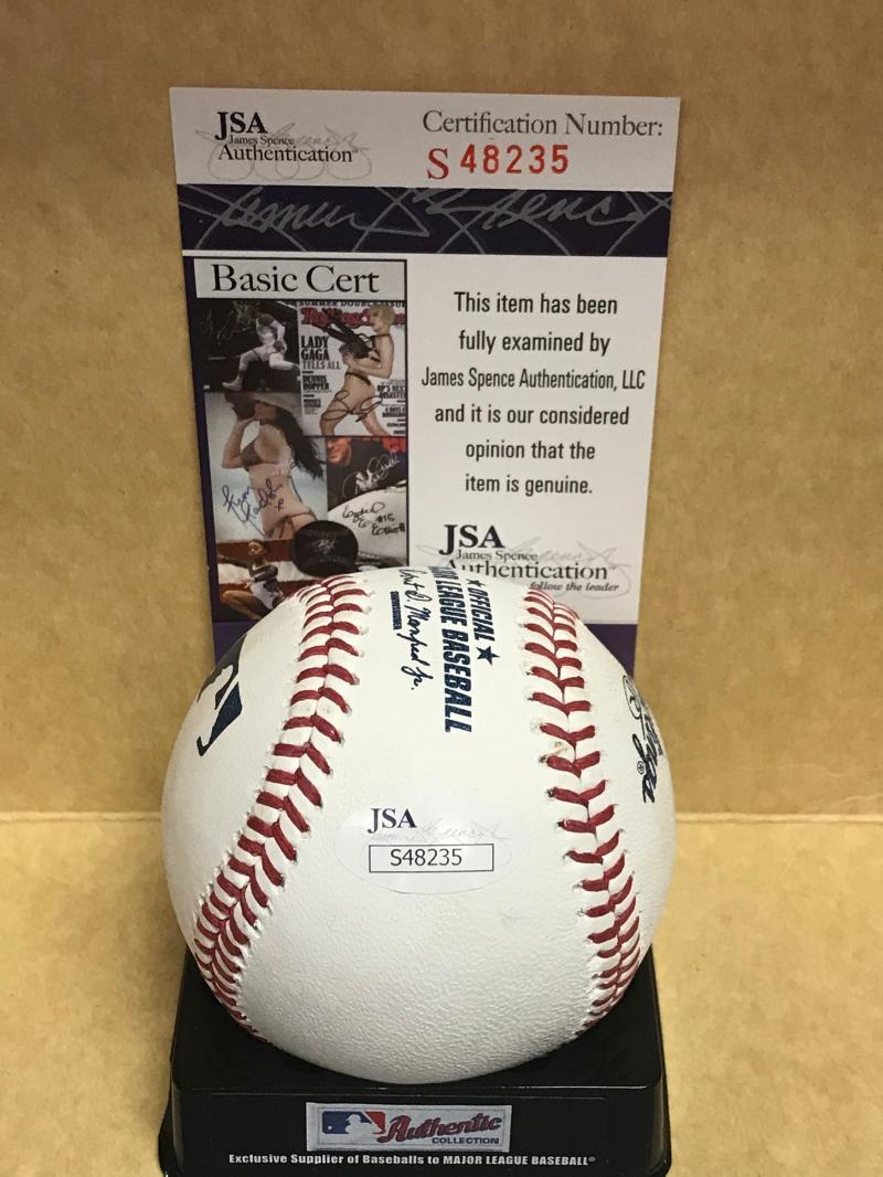 MIKE LEAKE ST. LOUIS CARDINALS SIGNED M.L. BASEBALL JSA S48235