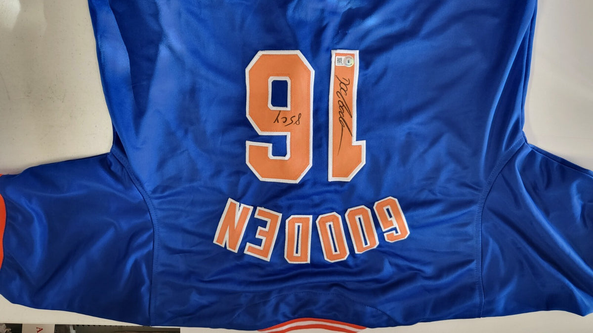 DOC GOODEN METS 85 CY CHAMPS SIGNED BLUE CUSTOM JERSEY BECKETT AUTHENTICATED