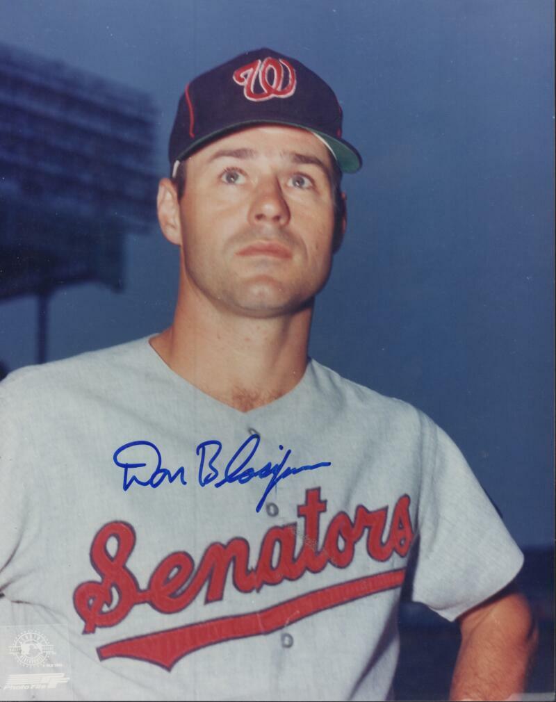 DON BLASINGAME WASHINGTON SENATORS SIGNED AUTOGRAPHED 8X10 PHOTO W/ COA