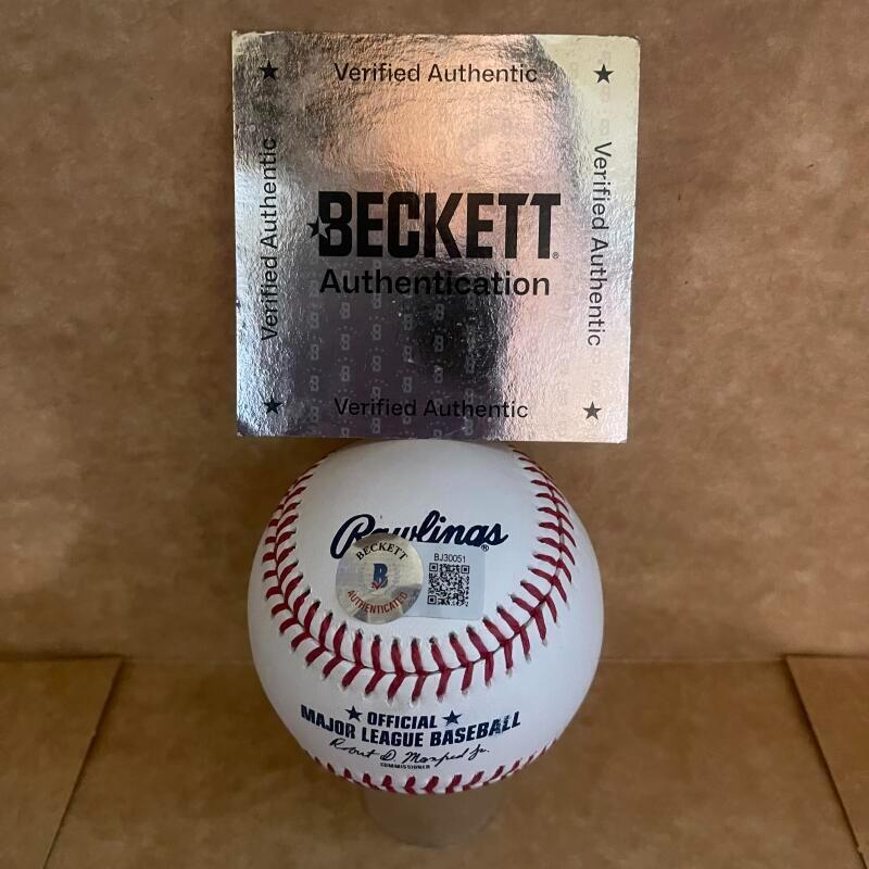 ABEL BASTIDAS TIGERS SIGNED AUTOGRAPHED M.L. BASEBALL BECKETT AUTH