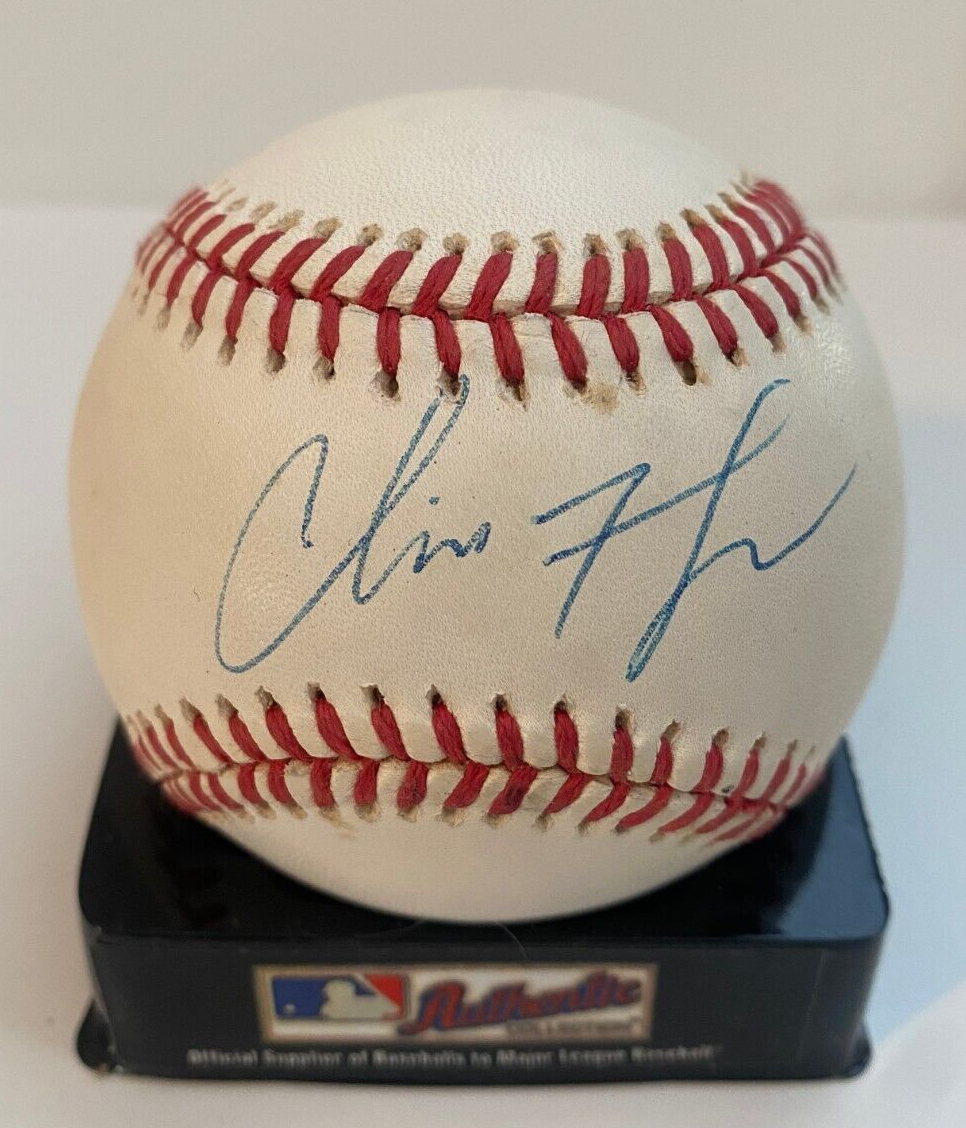 CLIFF FLOYD METS/MARLINS SIGNED AUTOGRAPHED N.L. BASEBALL W/COA W/CUBE
