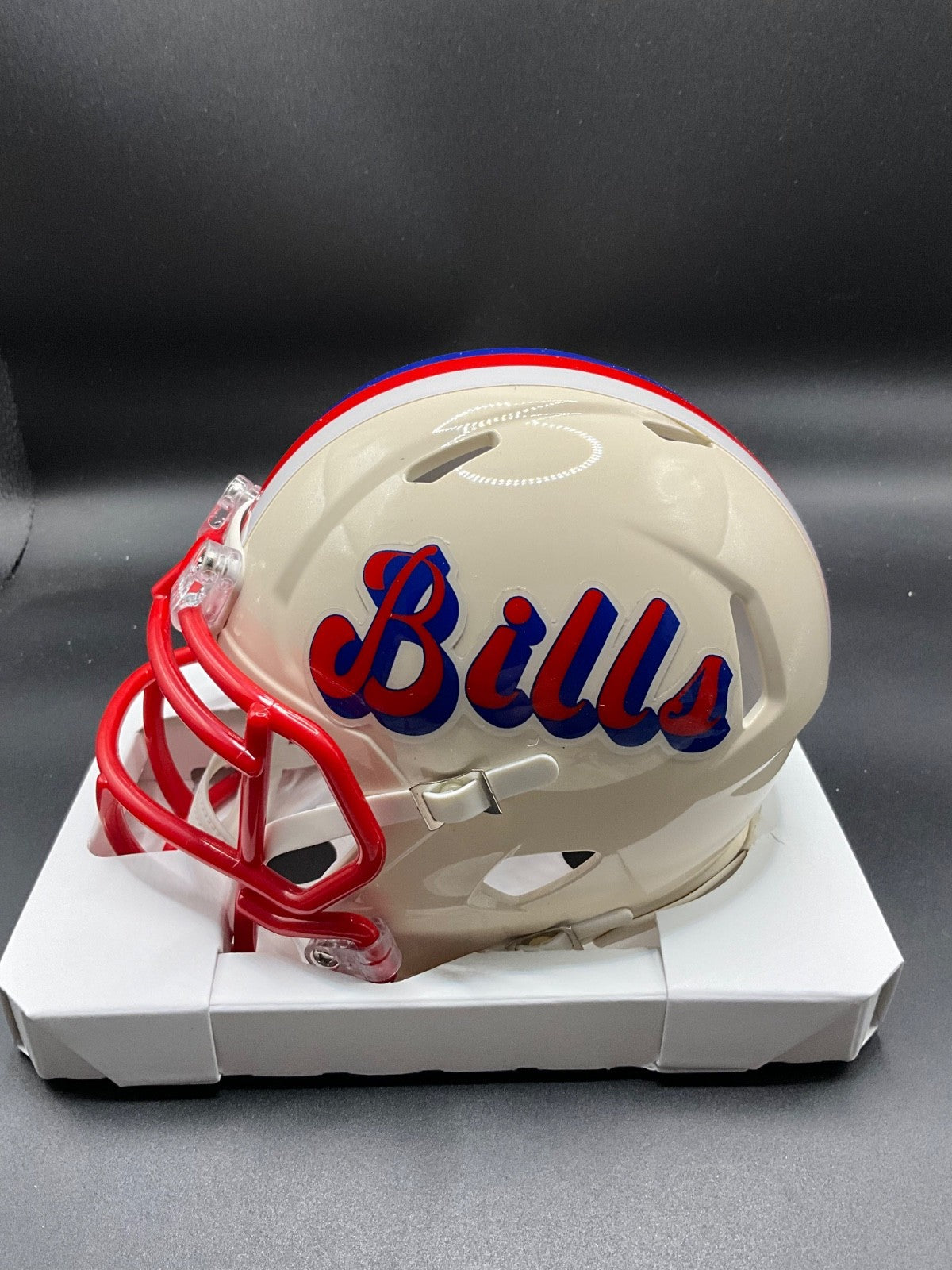 London Fletcher signed Buffalo Bills Riddell Retro Mini Helmet Beckett Auto