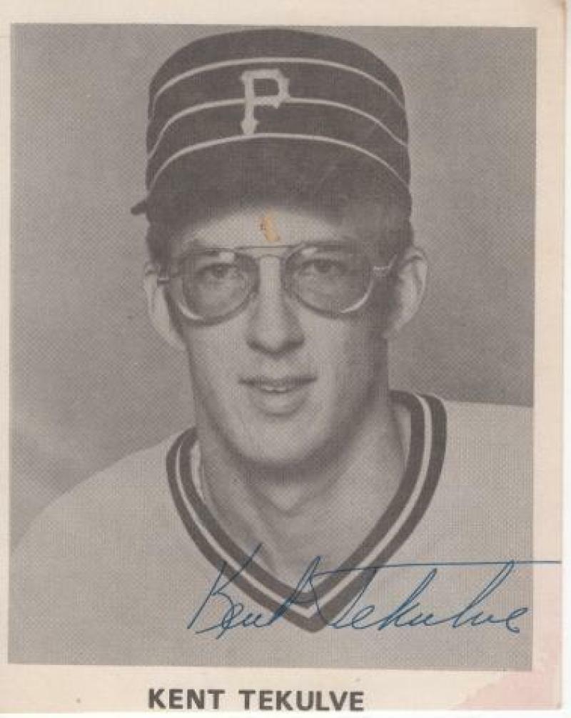 KENT TEKULVE PITTSBURGH PIRATES SIGNED AUTOGRAPHED 3X5 POST CARD W/COA