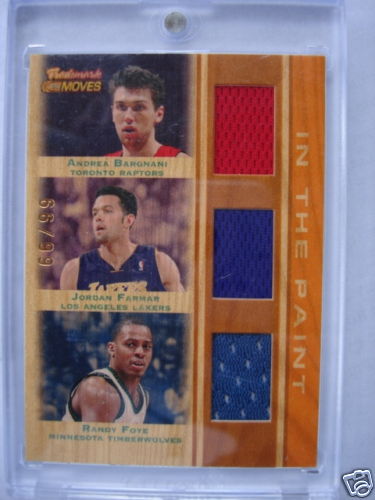 07-08 TOPPS TRADEMARK MOVES BARGNANI, FARMAR, FOYE #/99