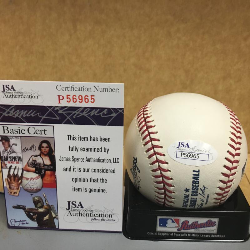JOHN JASO PITTSBURGH PIRATES M.L. SIGNED BASEBALL JSA P56965