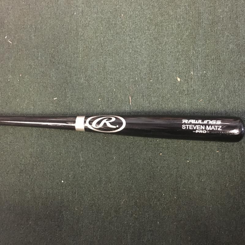 STEVEN MATZ METS BLACK UNSIGNED RAWLINGS PRO BAT ENGRAVED 