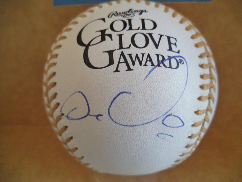 CARLOS GONZALEZ ROCKIES SIGNED UNER GOLD GLOVE AWARD BASEBALL BECKETT F52430