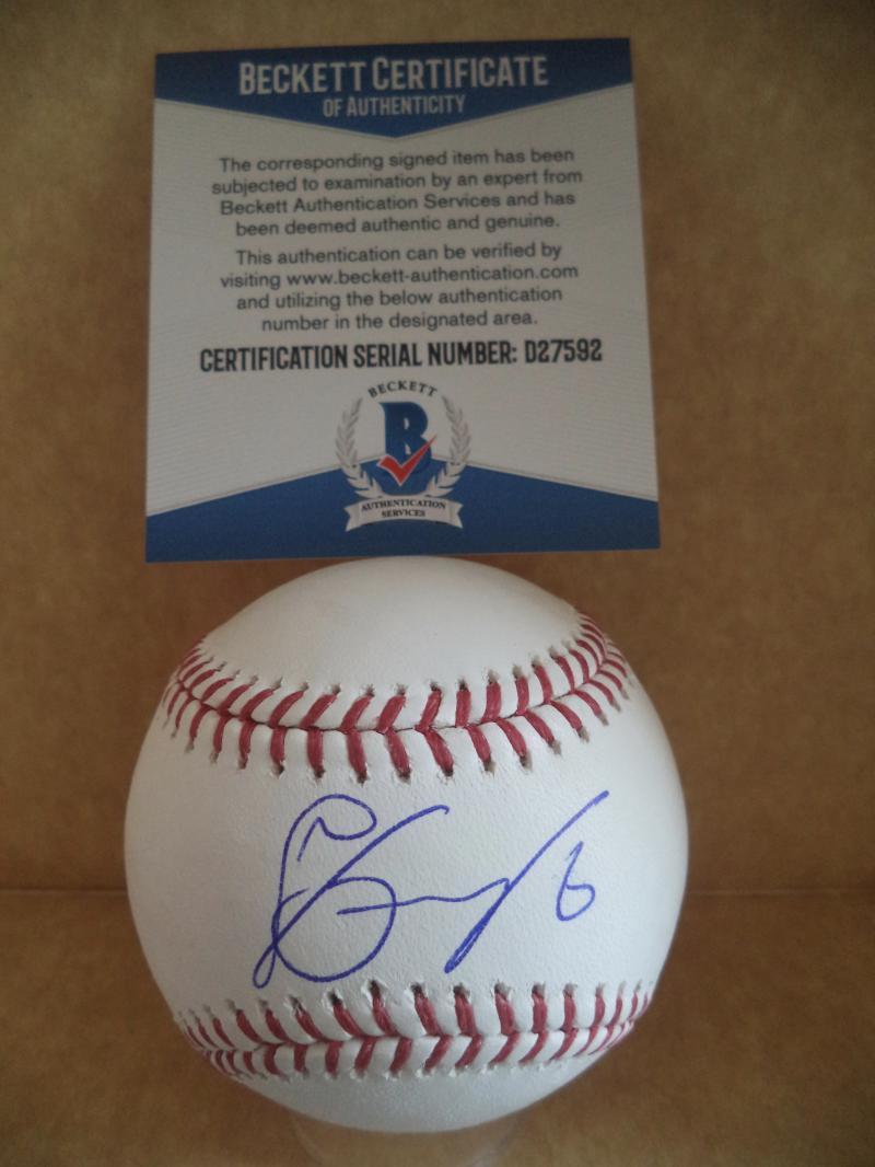 JONATHAN SCOOP BALTIMORE ORIOLES SIGNED AUTOGRAPH ML BASEBALL BECKETT D27592