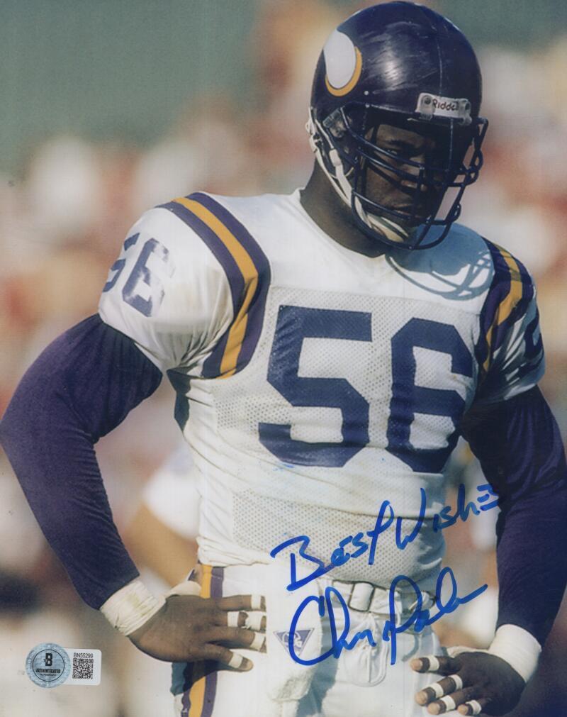 CHRIS DOLEMAN VIKINGS  SIGNED 8X10 PHOTO BECKETT AUTHENTICATED 