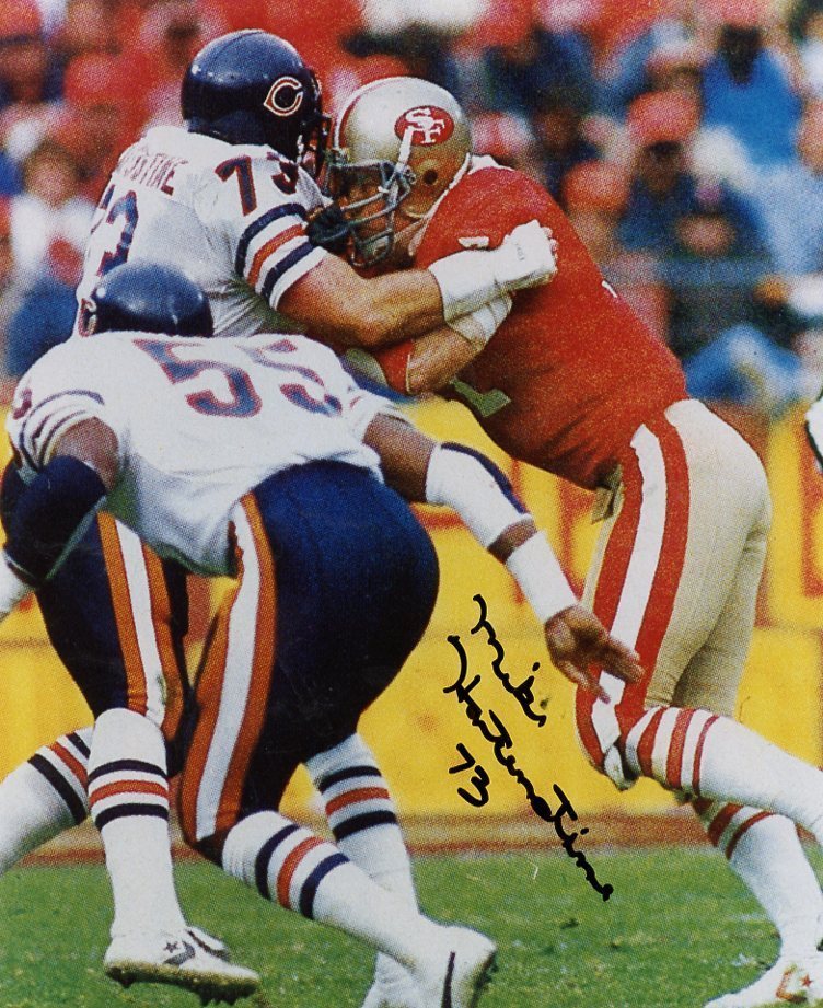 MIKE HARTENSTINE CHICAGO BEARS SIGNED AUTOGRAPHED 8X10 PHOTO W/COA