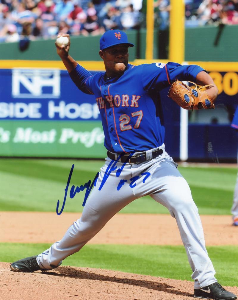 JEURYS FAMILIA NEW YORK METS SIGNED 8X10 PHOTO W/COA