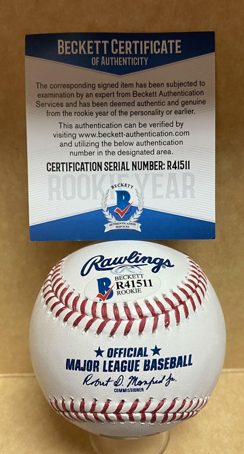 FORREST WHITLEY HOUSTON ASTROS ROOKIE YEAR SIGNED M.L. BASEBALL BECKETT R41511