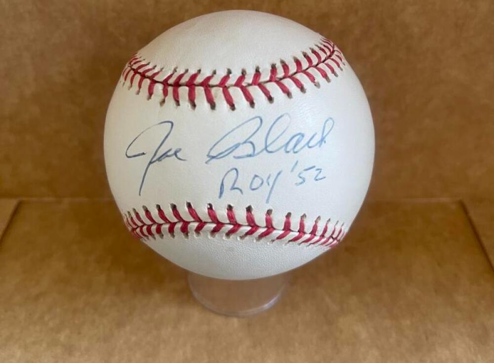 JOE BLACK DODGERS ROY 52 SIGNED AUTOGRAPHED N.L. BASEBALL BAS AUTHENTICATED