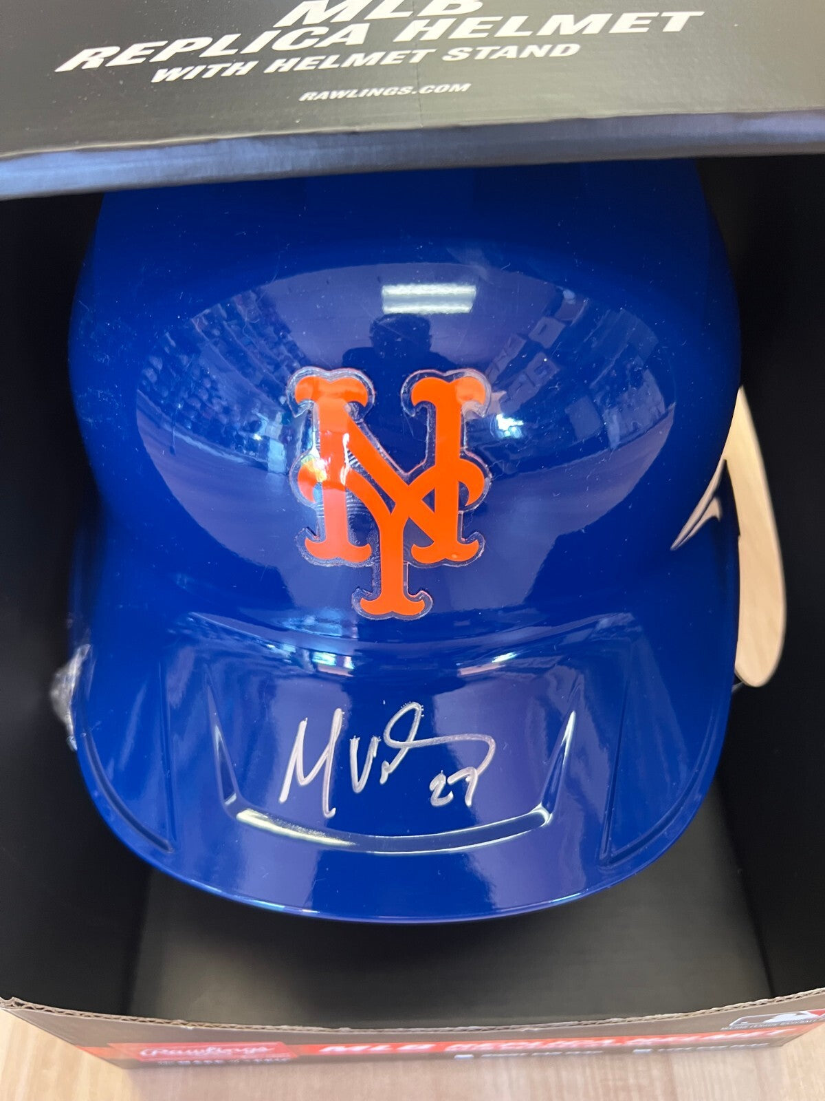 MARK VIENTOS NEW YORK METS SIGNED AUTOGRAPHED RAWLINGS REPLICA HELMET BECKETT