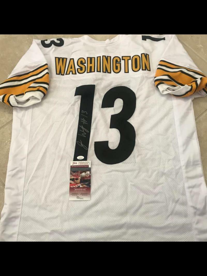 JAMES WASHINGTON STEELERS #13 SIGNED CUSTOM XL JERSEY JSA WPP526436