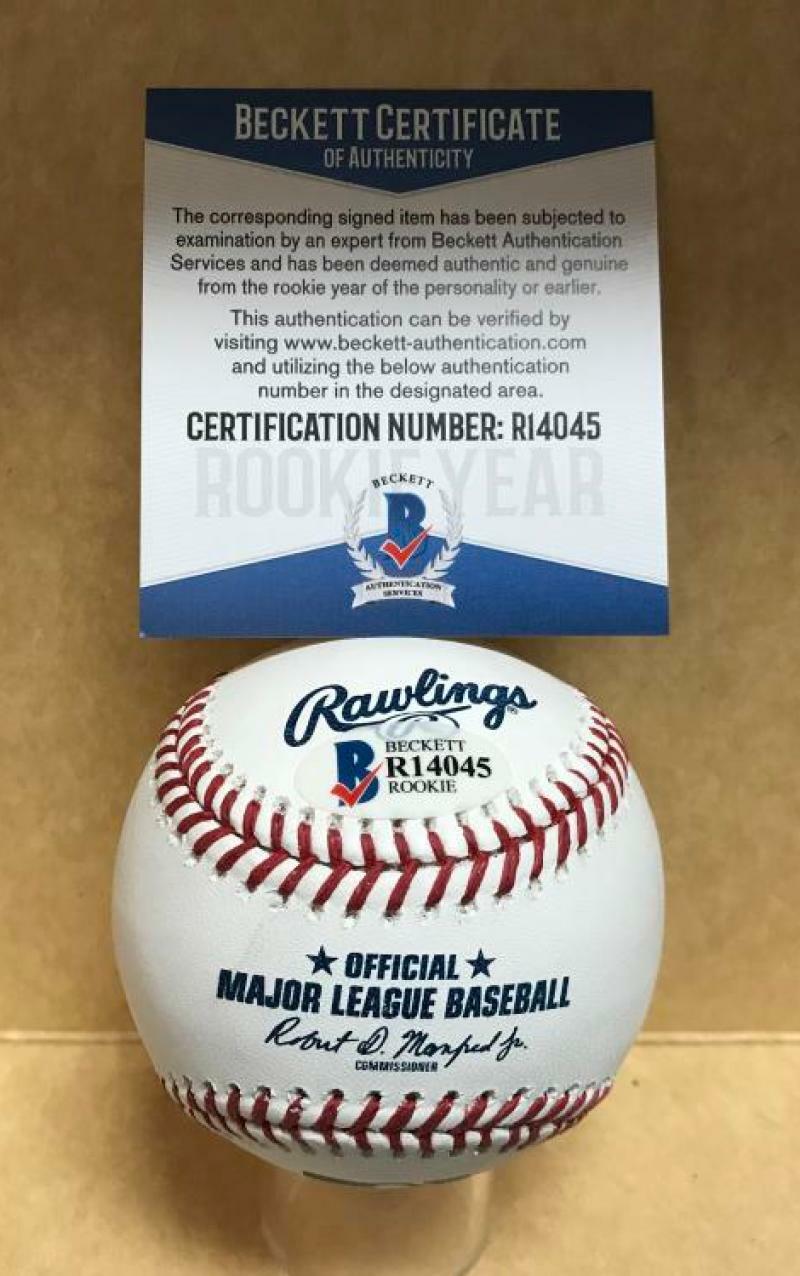 MATT WALKER SEATTLE MARINERS SIGNED M.L. BASEBALL ROOKIE YEAR BECKETT R14045