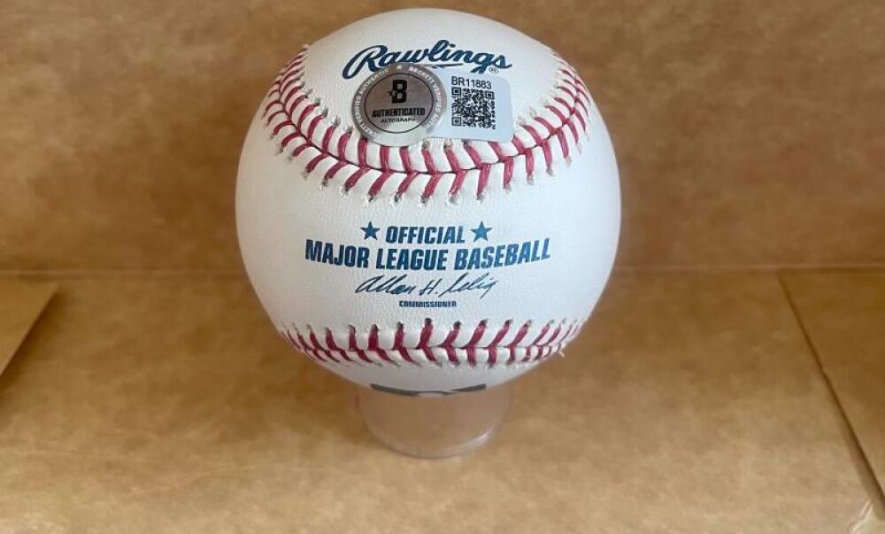 KEVIN STOCKER PHILLIES SIGNED AUTOGRAPHED M.L. BASEBALL BECKETT AUTH