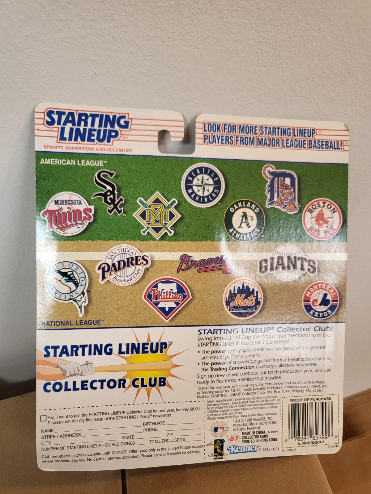 1997 STARTING LINEUP ALEX RODRIGUEZ MARINERS BASEBALL FIGURE ORIGINAL BOX