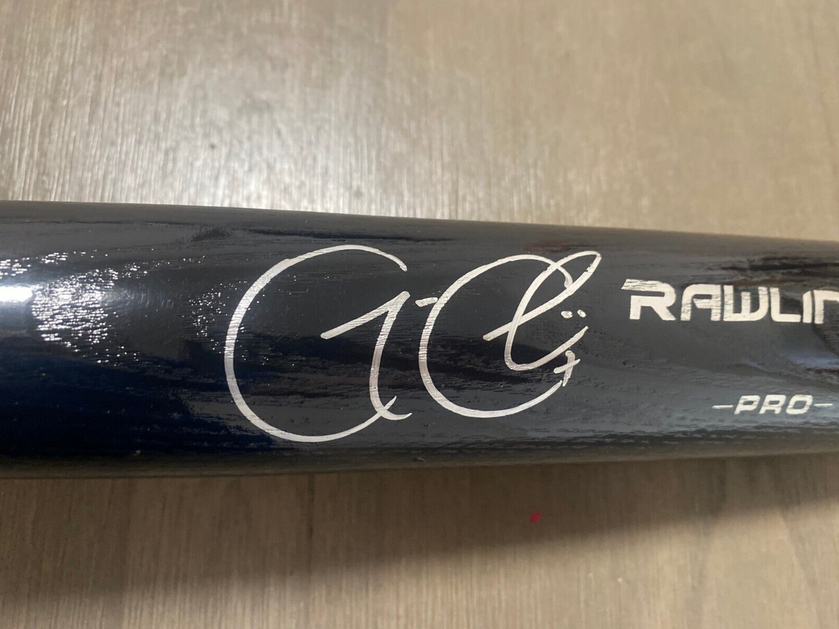 GAVIN CECCHINI NEW YORK METS SIGNED AUTOGRAPHED RAWLINGS BLACK BAT W/COA