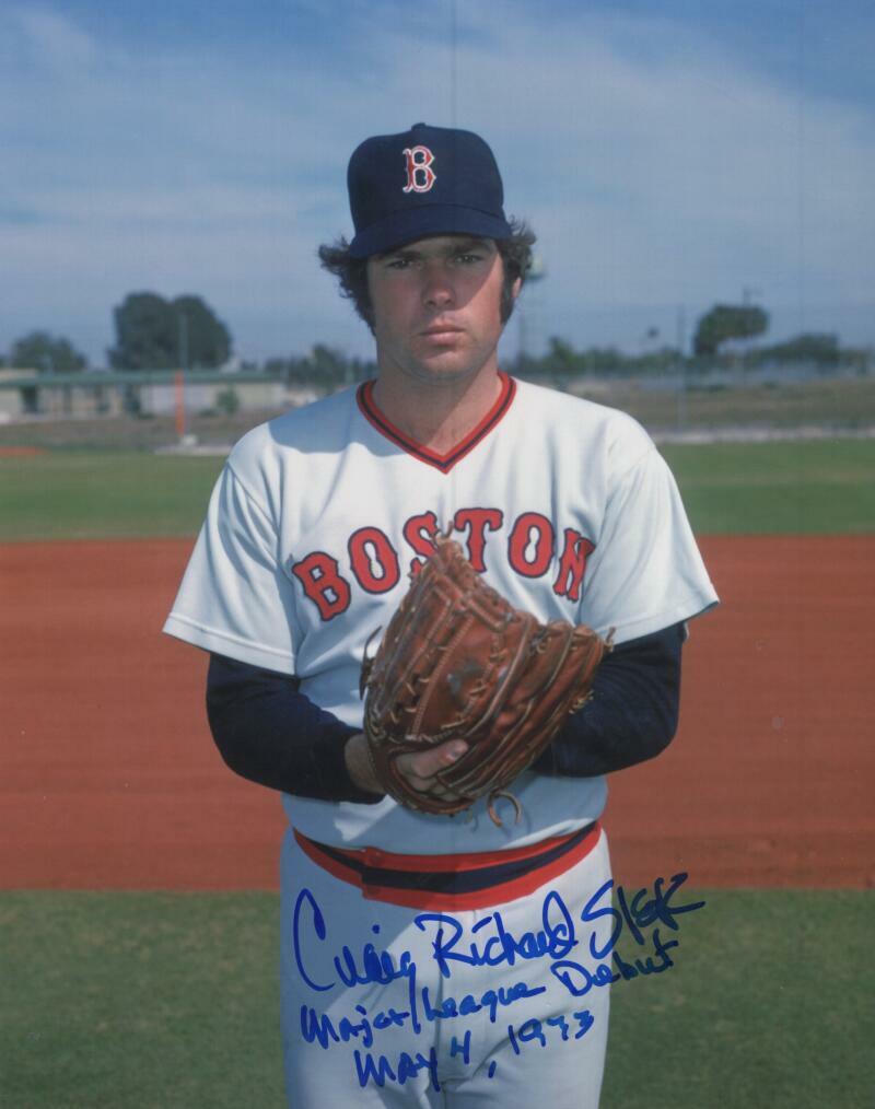 CRAIG RICHARD SKOK MLB DEBUT RED SOX 5/14/73 SIGNED 8X10 PHOTO W/ COA