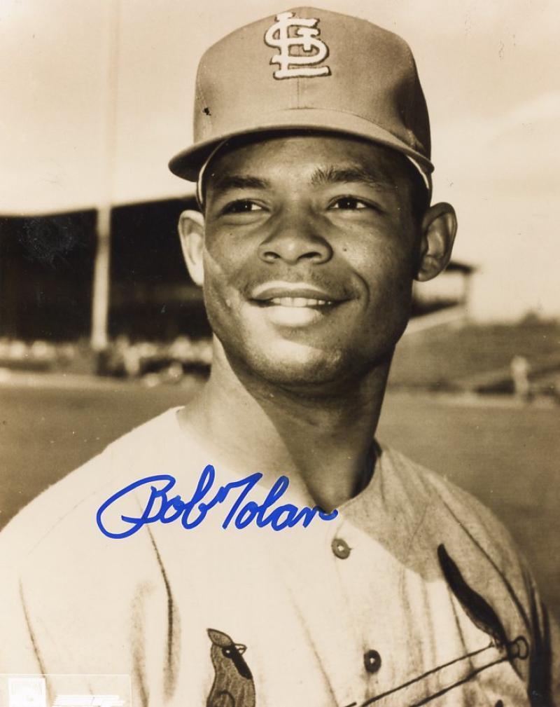 BOBBY TOLAN ST. LOUID CARDINALS SIGNED AUTOGRAPHED 8X10 PHOTO W/COA