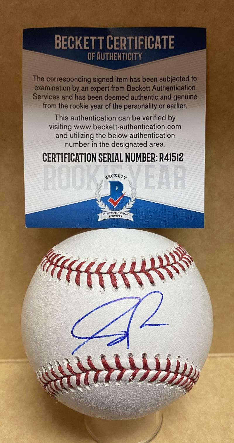 FORREST WHITLEY HOUSTON ASTROS ROOKIE YEAR SIGNED M.L. BASEBALL BECKETT R41512