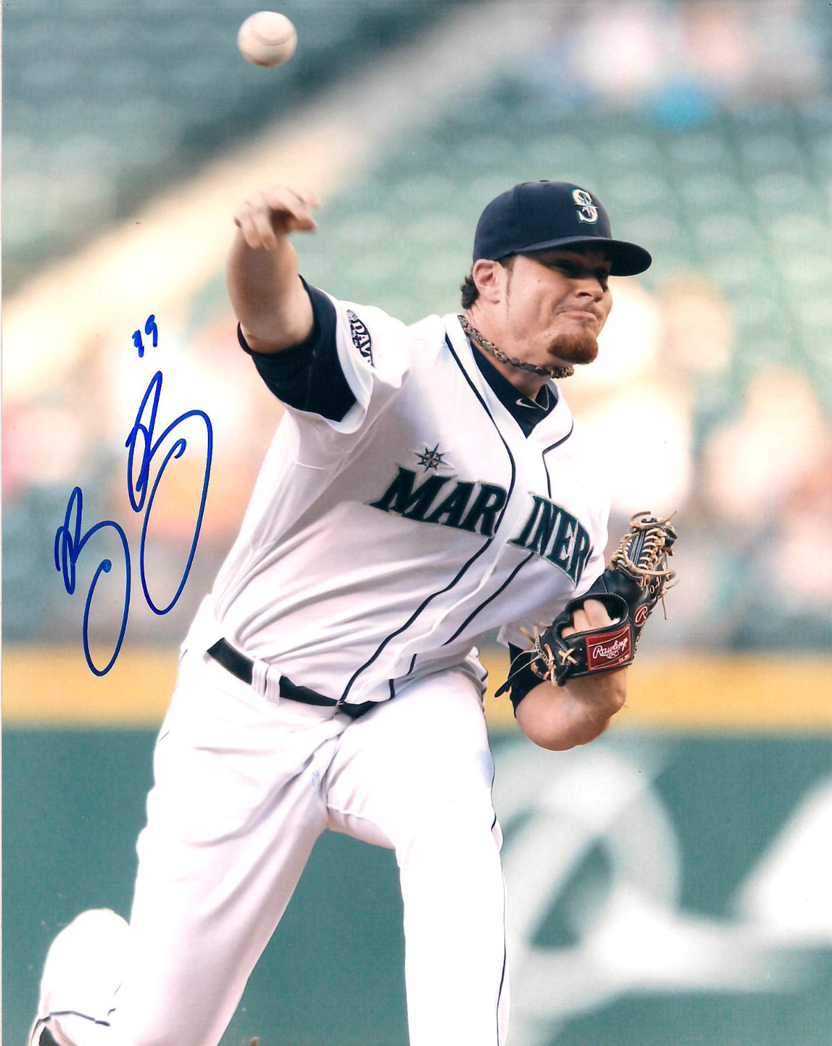 BLAKE BEAVAN SEATTLE MARINERS AUTOGRAPHED SIGNED 8X10 PHOTO W/COA