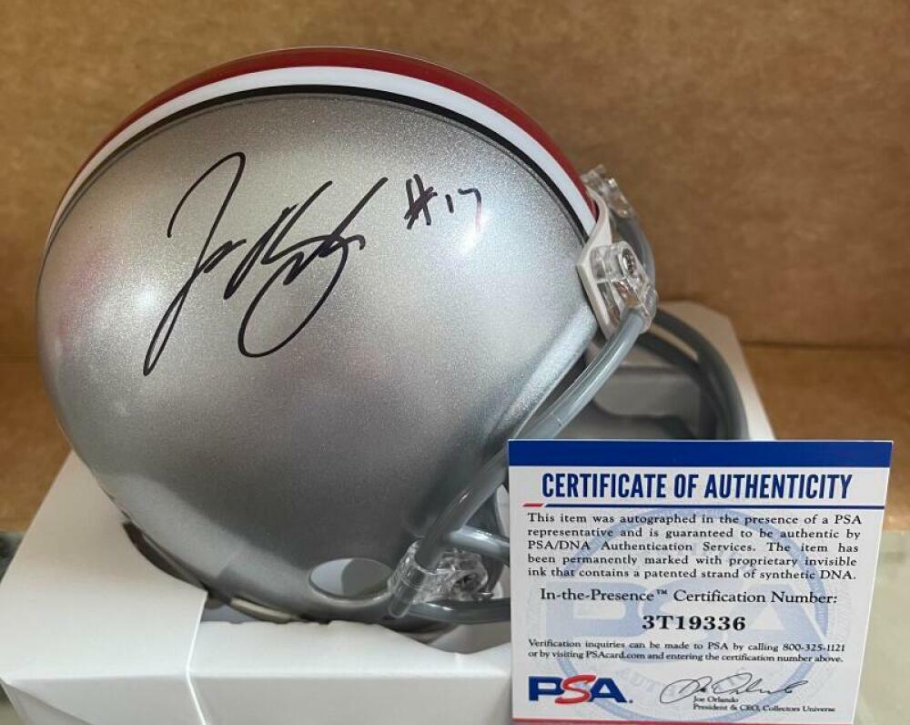 JEROME BAKER OHIO STATE BUCKEYES SIGNED AUTOGRAPHED MINI HELMET PSA