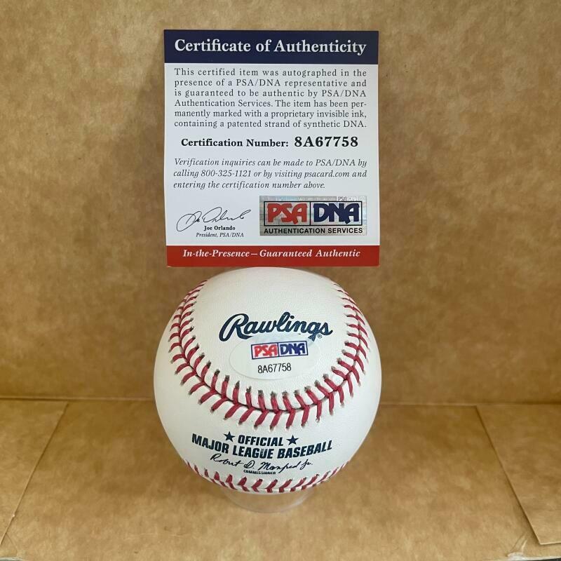 DREW WATERS ATLANTA BRAVES SIGNED AUTOGRAPHED M.L. BASEBALL PSA/DNA